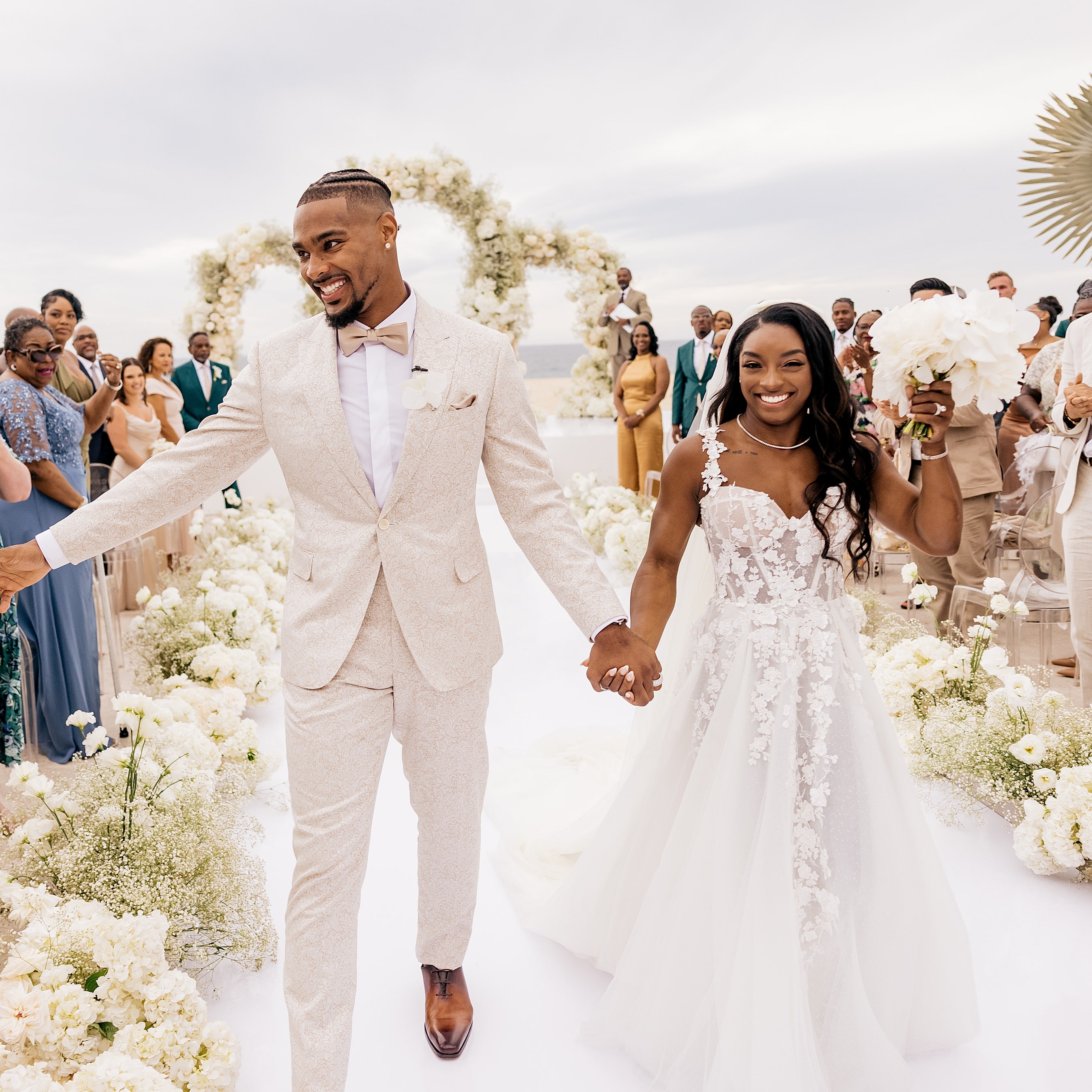 Simon Biles Wedding Dress: See the Stunning Gown She Wore to Marry Jonathan Owens in a Romantic Ceremony.