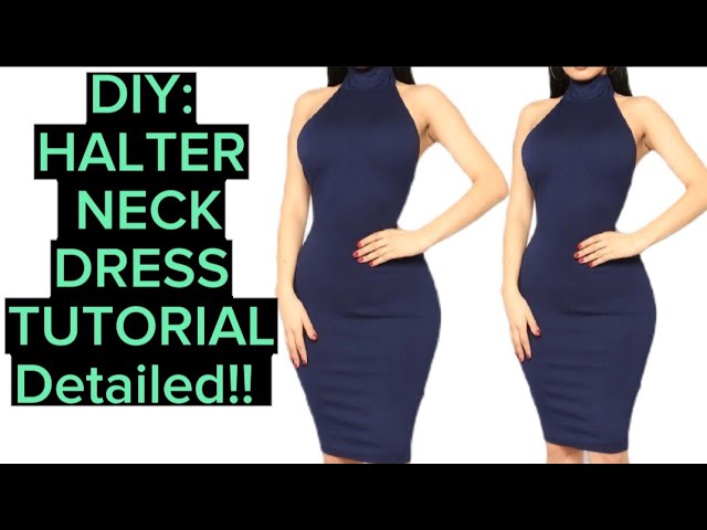 Find Your Perfect Halter Neck Knee Length Dress in Simple Steps