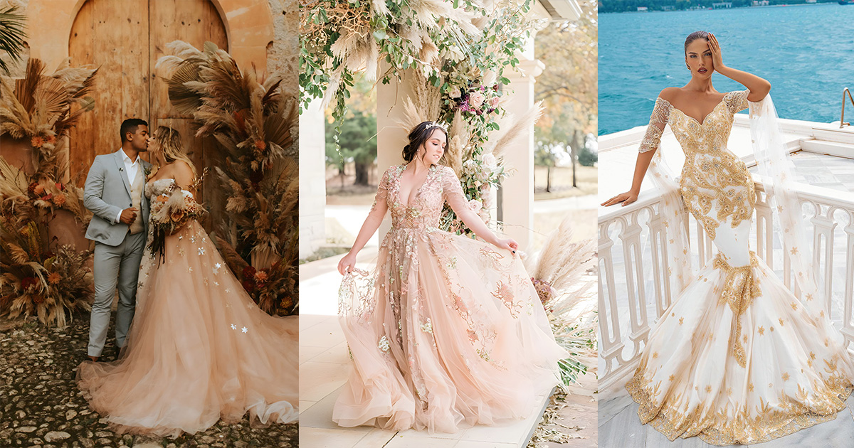 Golden Colour Wedding Gown: The Perfect Dress for Your Big Day!
