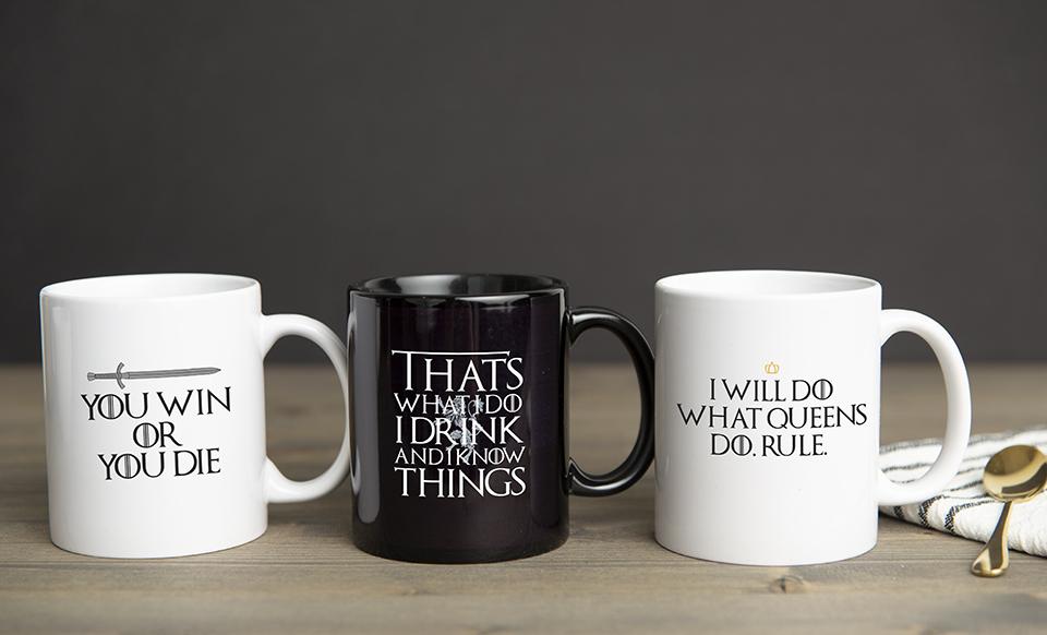 Are there official Game of Thrones coffee cup designs? Explore authentic merchandise for your collection!