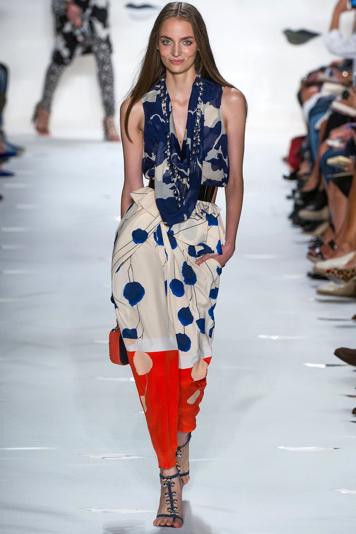What styles defined Diane von Furstenberg Spring 2013? Explore the key looks and iconic wrap dresses from that season.