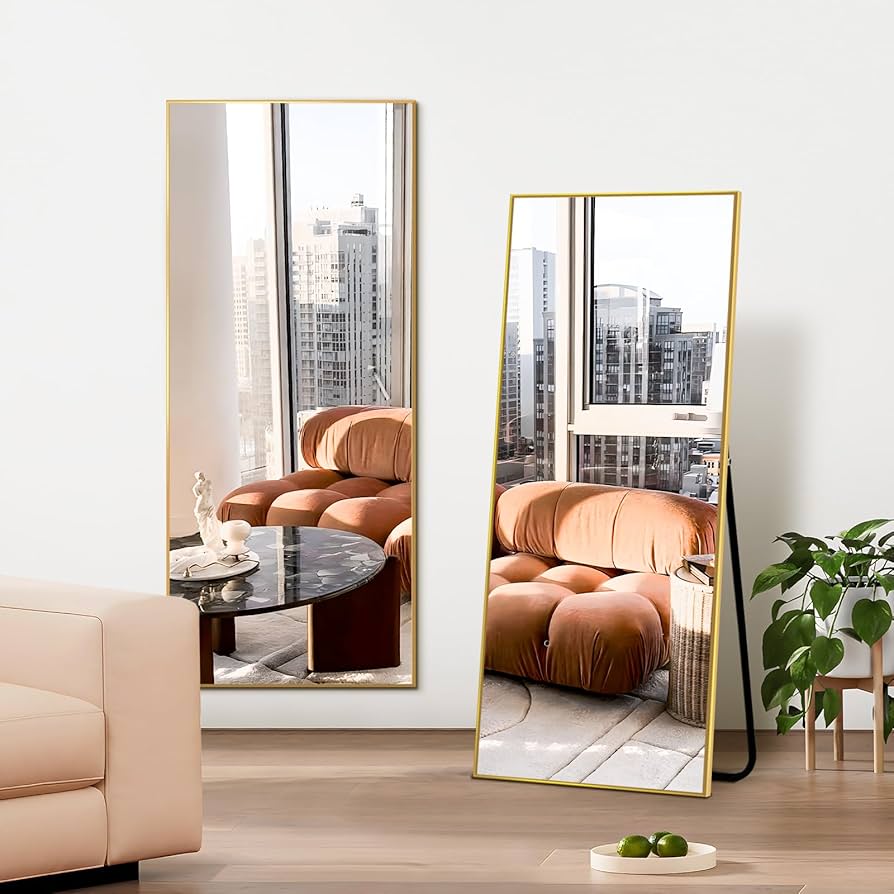 Upgrade your bedroom look easily with a standing fashion mirror find the perfect one for you now.