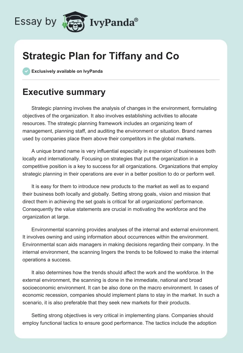 What are leadership strategies the company Tiffany and Co use? Learn the key management secrets behind their lasting success.