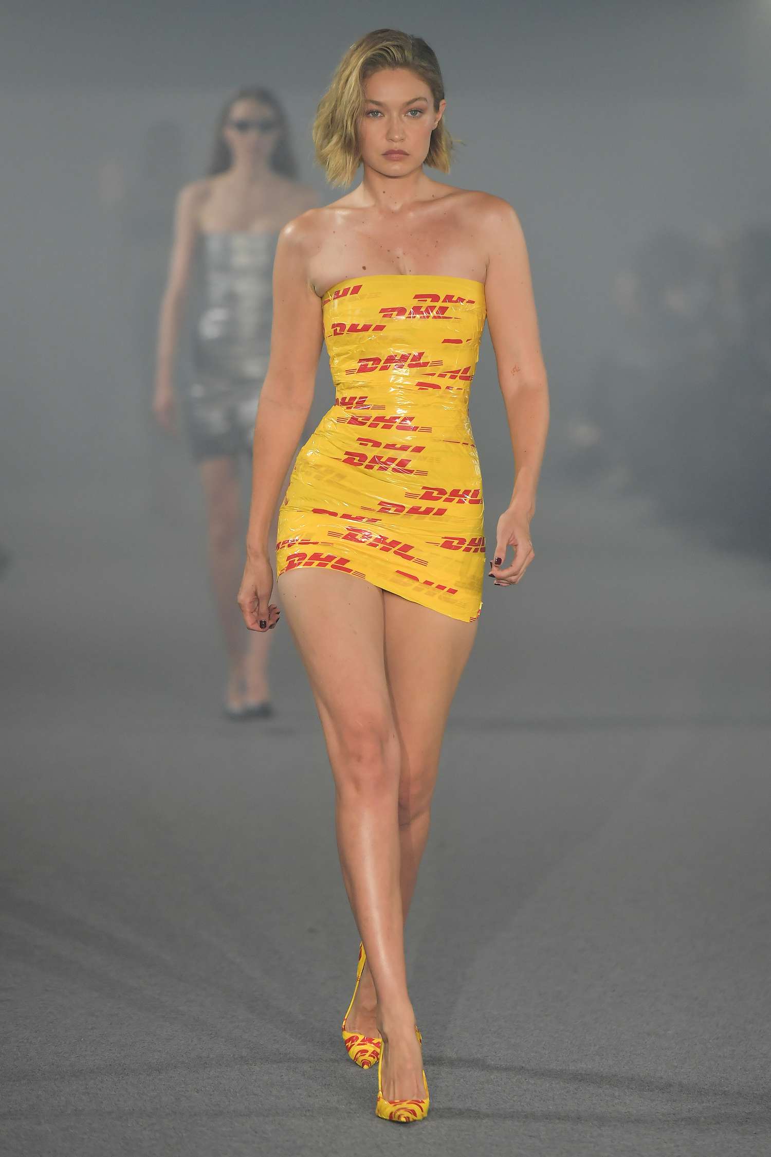 Get the look: finding affordable alternatives inspired by the Gigi Hadid DHL dress style.
