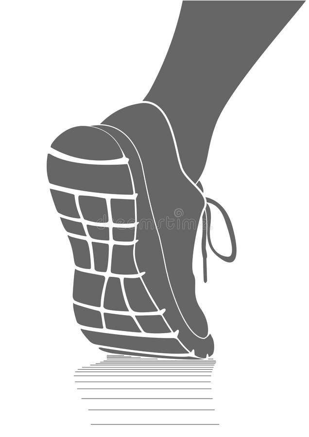 Simple shoe art: A pair of the bottom of running shoes silliouette (How to find a good one easily)