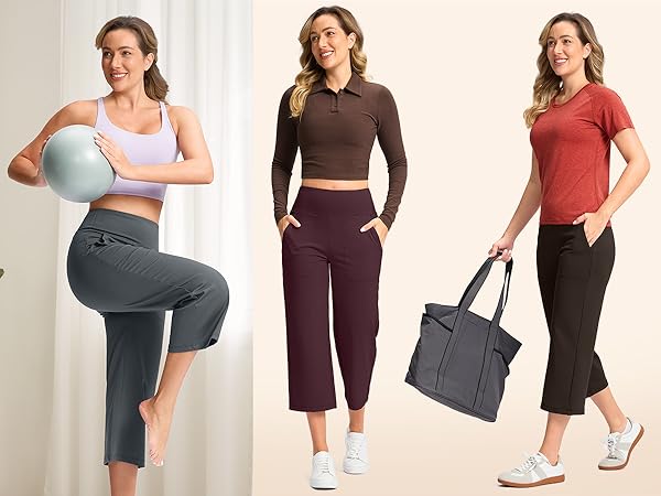 Why pick womens exercise capri pants? They offer the perfect blend of freedom and support.