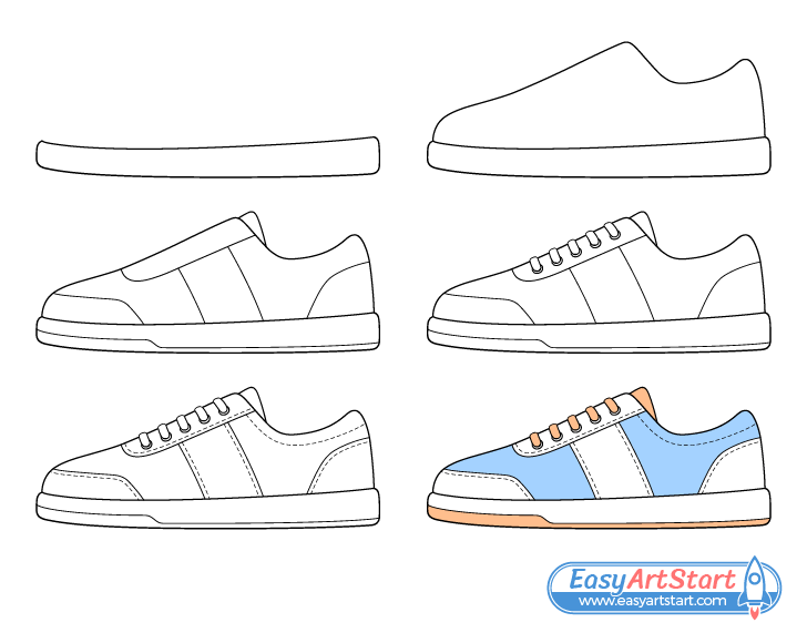 Simple shoe art: A pair of the bottom of running shoes silliouette (How to find a good one easily)