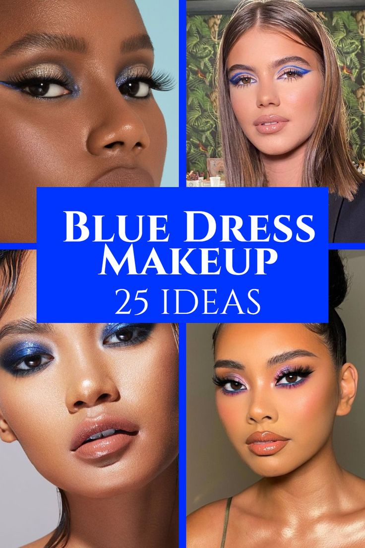 Best makeup on blue dress (Try These)