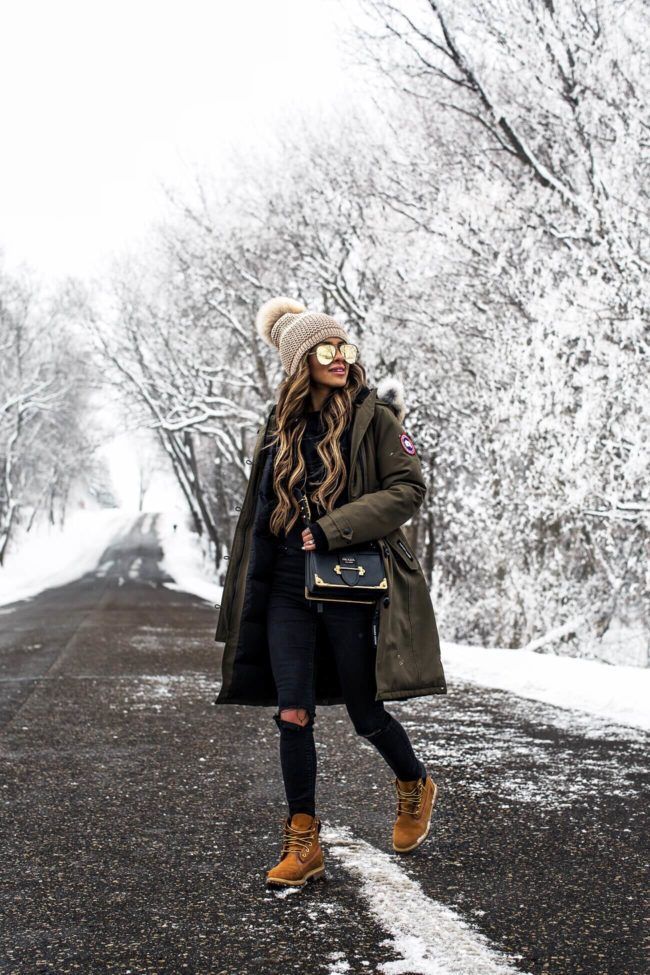 Style with timberland winter outfits keep warm and look good