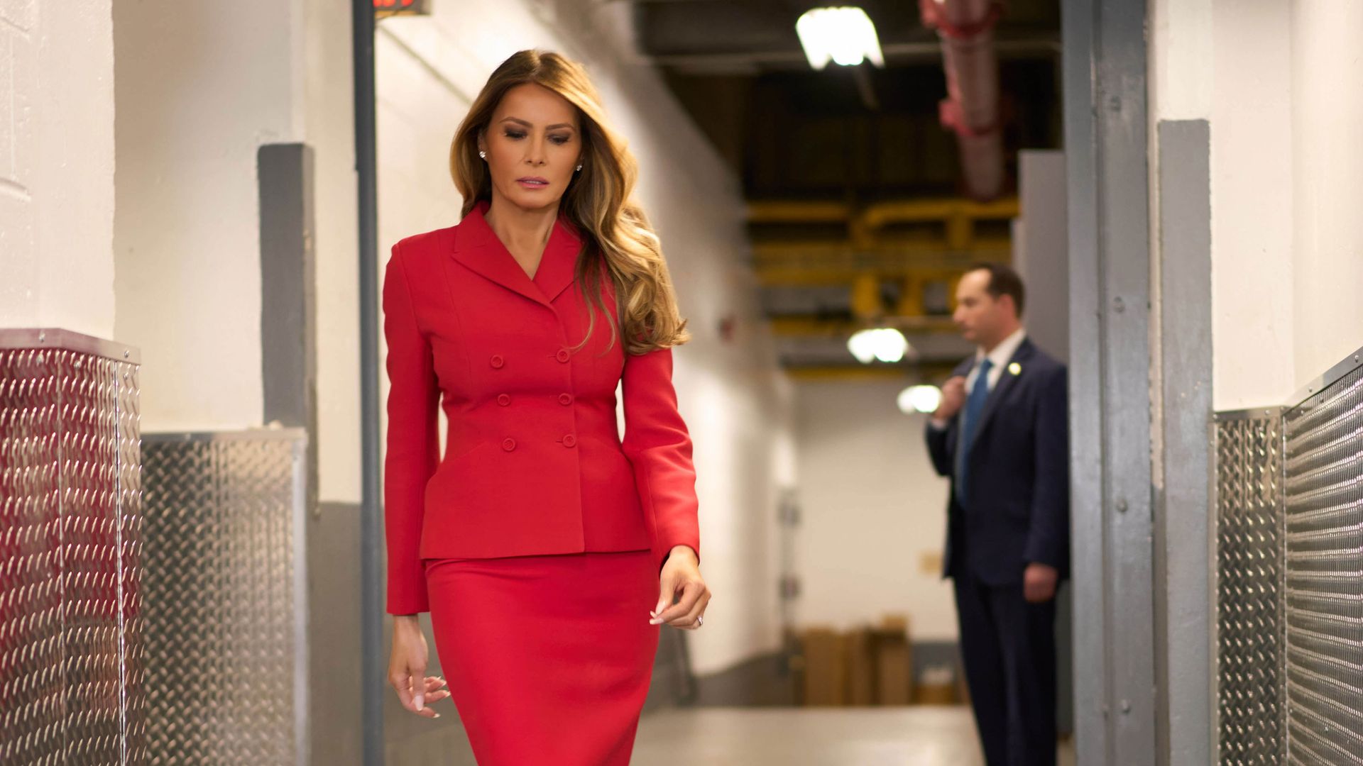 Melania Trump Red Suit Moments Best (See Her Top Outfit Photos Here)