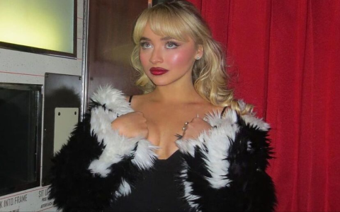 sabrina carpenter feather dress