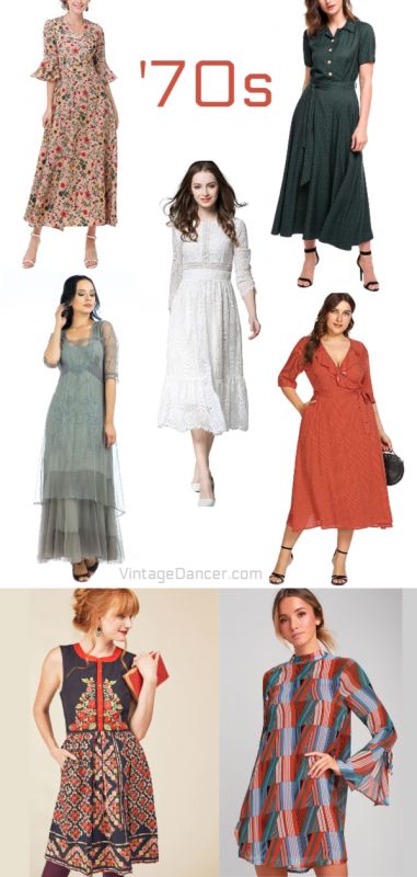 How to style 1970s ladies dresses now? Easy retro fashion tips today!