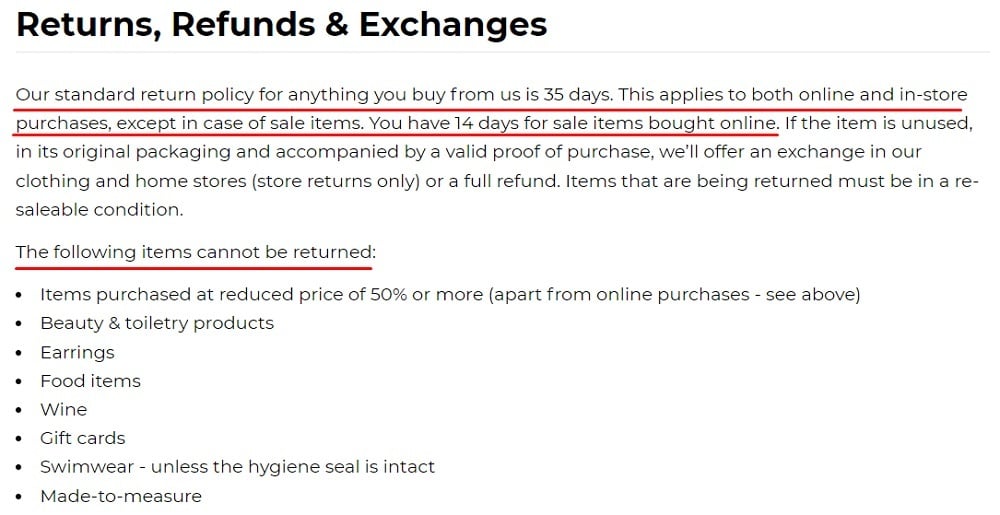 Prada exchange policy time limit how long to return your purchase